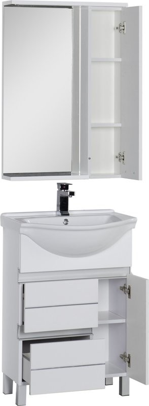 Тумба под раковину Aquanet Доминика 60 белая