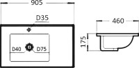Мебельная раковина Comforty 9090EL