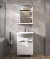 Мебель для ванной комнаты Vigo Hoska 60 2 дверцы, белая, с раковиной Уют