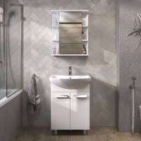 Мебель для ванной комнаты Vigo Hoska 60 2 дверцы, белая, с раковиной Уют