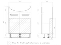 Мебель для ванной комнаты Vigo Hoska 60 2 дверцы, белая, с раковиной Уют
