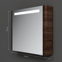 Зеркало-шкаф AM.PM Sensation 80 R орех