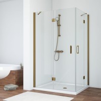 Душевой уголок Vegas Glass AFA-F TUR NOVO h1890 90*80 05 01 L профиль бронза, стекло прозрачное