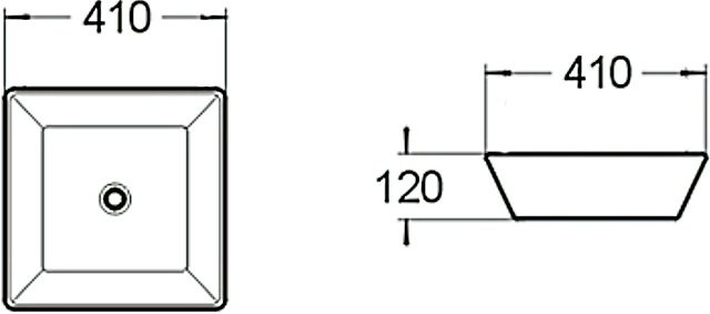 Накладная раковина SantiLine SL-1014