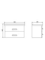 Тумба с раковиной Comforty Парма 80 подвесная, дымчатый дуб