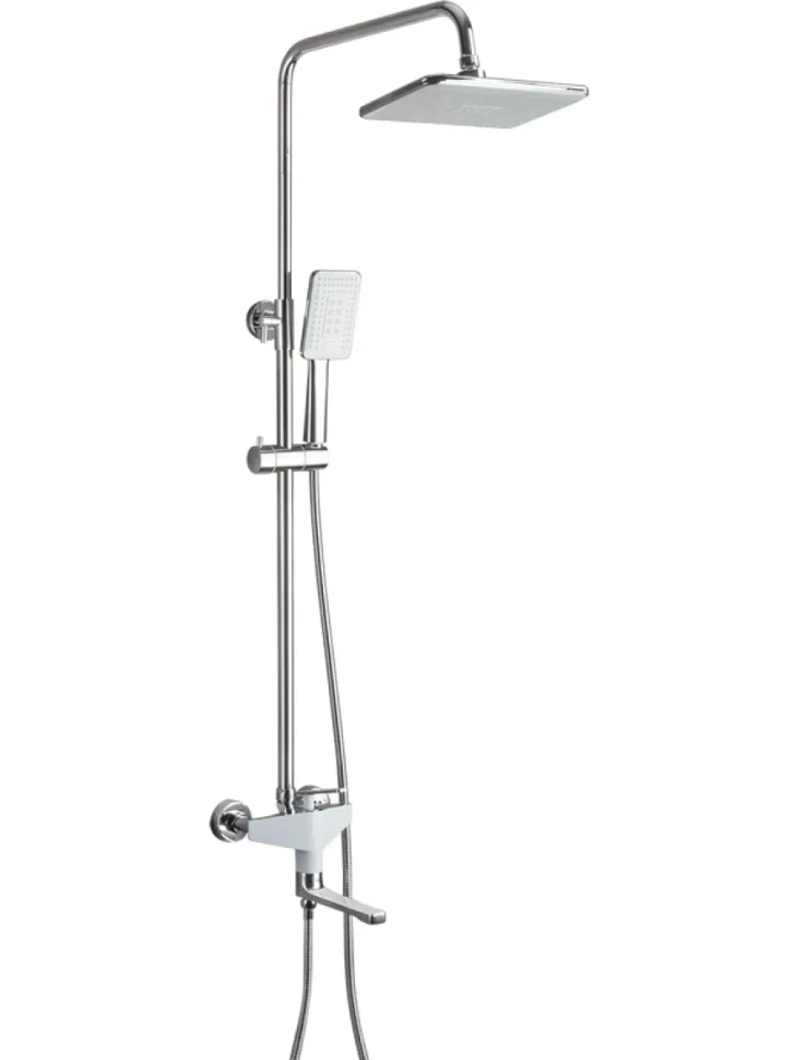 Душевая стойка Frap H58 F2458 хром, белая