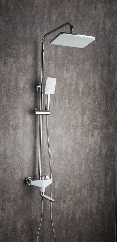 Душевая стойка Frap H58 F2458 хром, белая