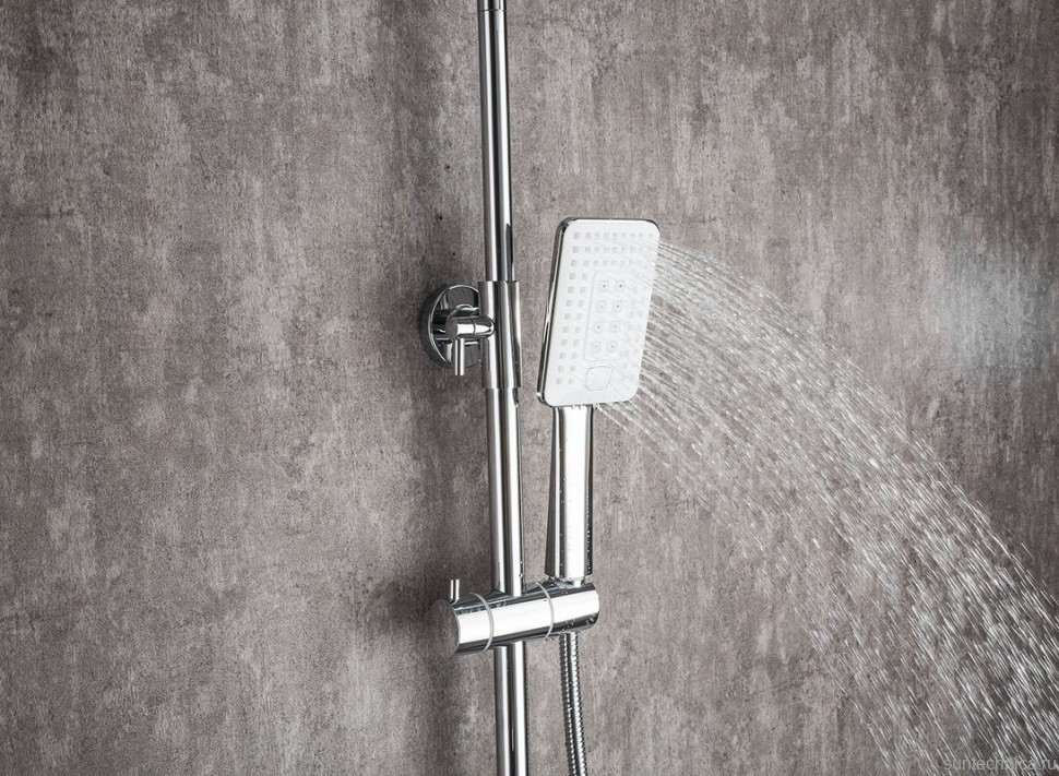 Душевая стойка Frap H58 F2458 хром, белая