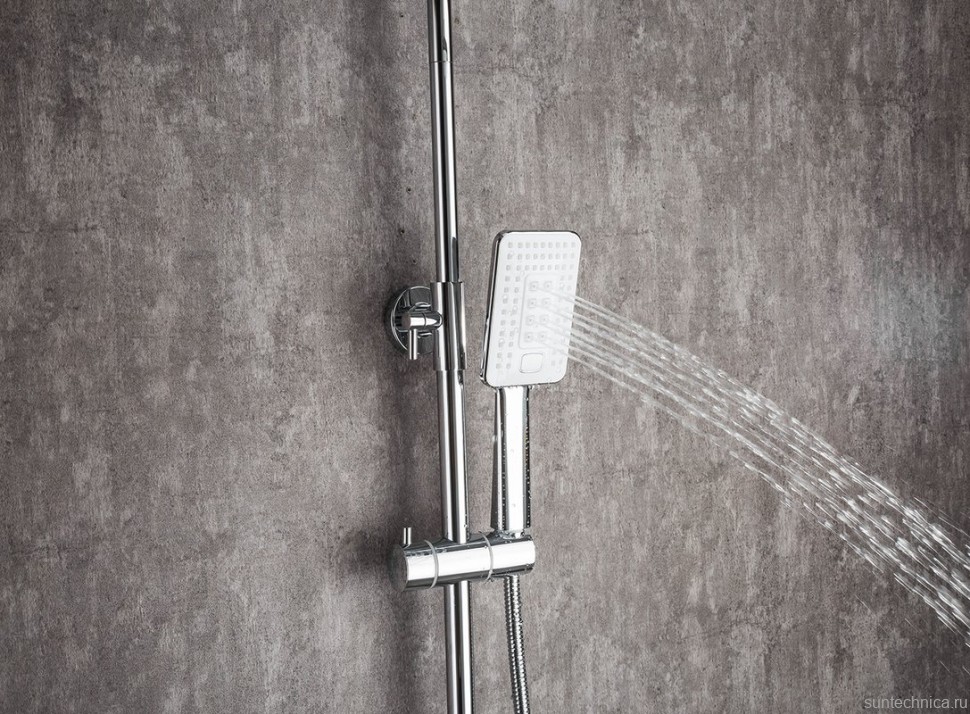 Душевая стойка Frap H58 F2458 хром, белая