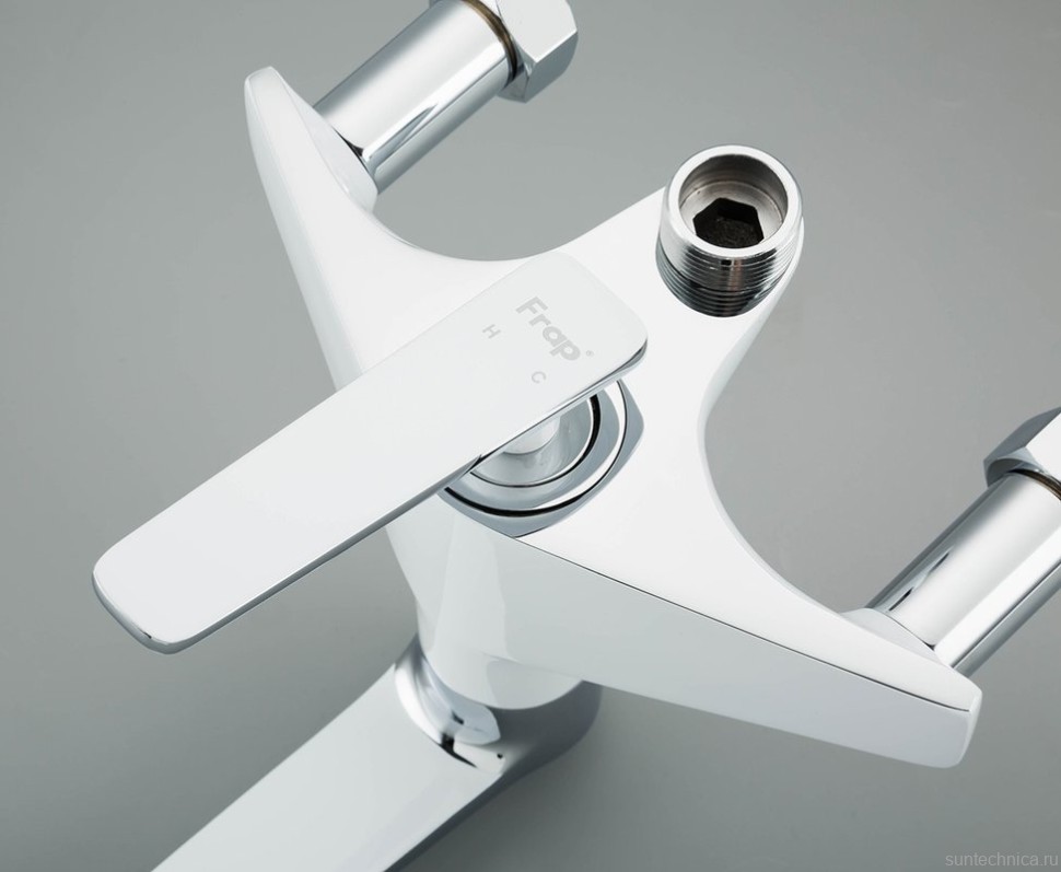 Душевая стойка Frap H58 F2458 хром, белая