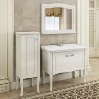 Зеркало Comforty Павия 100 белый глянец