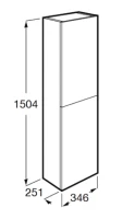 Шкаф-пенал для ванной Roca The Gap A857427806 белый глянец