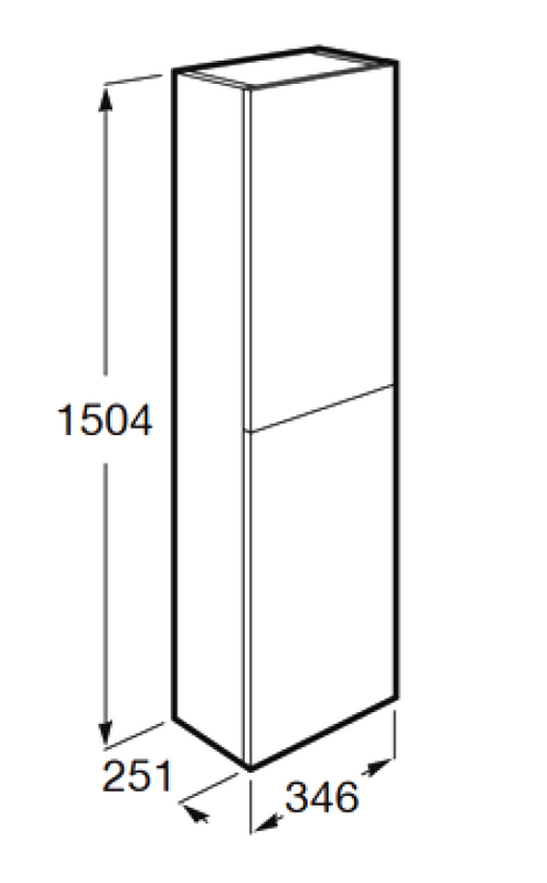 Шкаф-пенал для ванной Roca The Gap A857427806 белый глянец