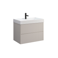 Тумба с раковиной Belux Сиртаки 85 подвесная, светлый миндаль матовый