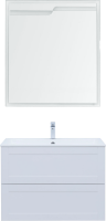 Тумба под раковину без столешницы Aquanet Терра 90 подвесная, белая матовая