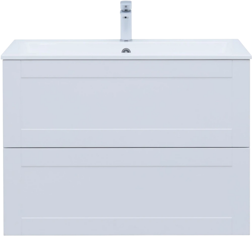 Тумба под раковину без столешницы Aquanet Терра 90 подвесная, белая матовая