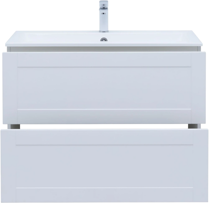 Тумба под раковину без столешницы Aquanet Терра 90 подвесная, белая матовая