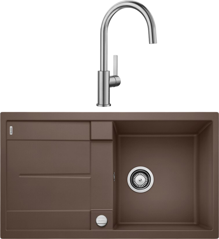 Комплект Мойка Blanco Metra 5S 515041 кофе + Смеситель Candor 523120