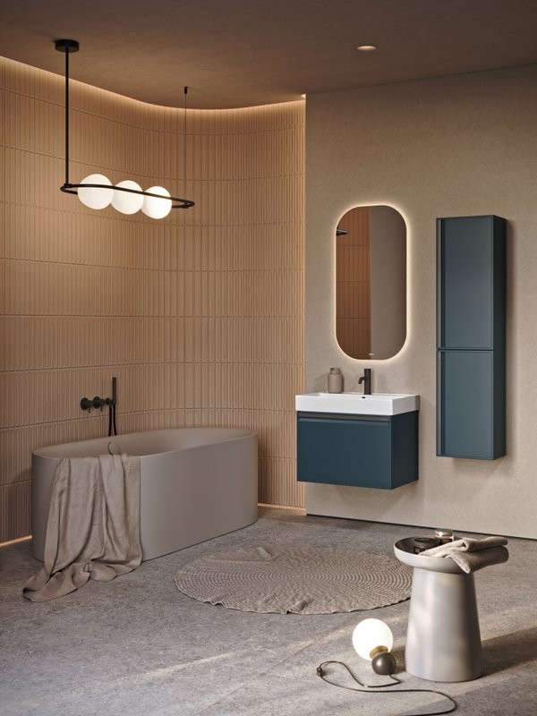 Тумба с раковиной Aqwella Pure 65 серая