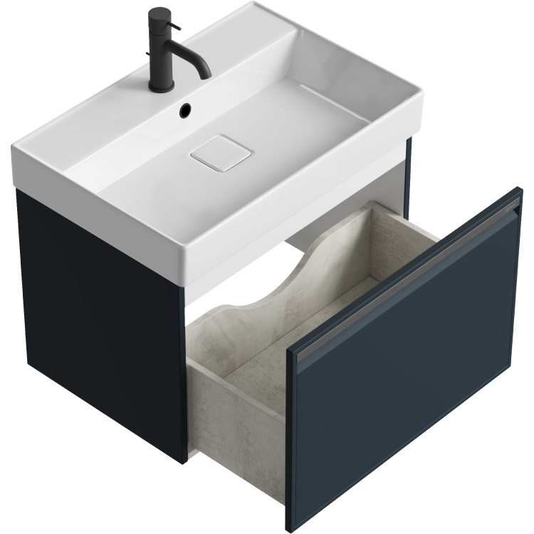 Тумба с раковиной Aqwella Pure 65 серая