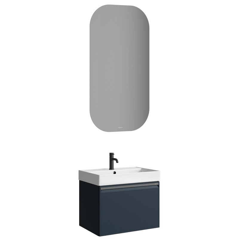 Тумба с раковиной Aqwella Pure 65 серая
