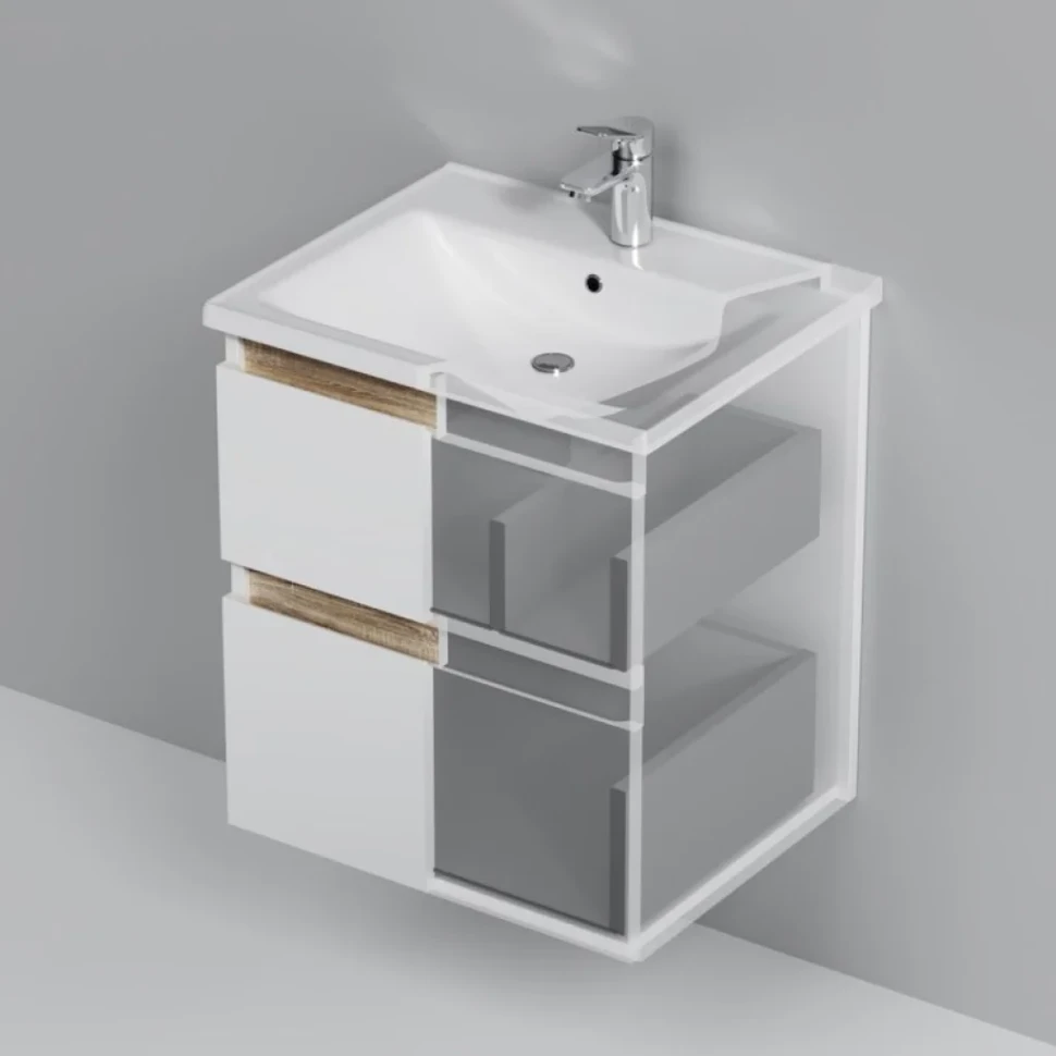 Мебель для ванной комнаты AM.PM X-Joy 55 подвесная, белый глянец