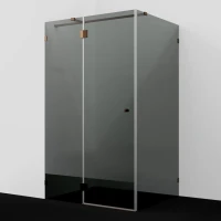 Душевой уголок Wasserkraft Paar 88H07-TG 120х90 см, стекло тонированное, фурнитура розовое золото