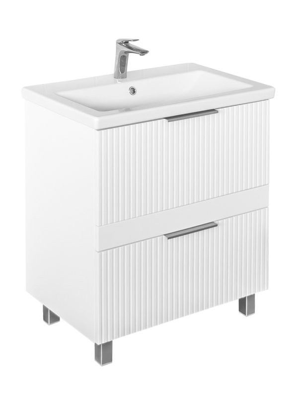 Мебель для ванной комнаты Comforty Лима 70Н2 напольная, матовая белая