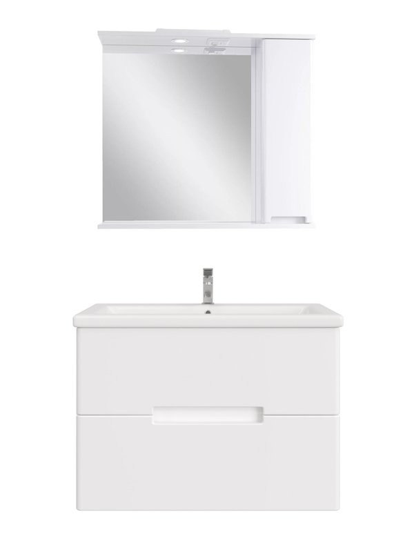 Мебель для ванной комнаты SanStar Ориана 80 подвесная, раковина Cersanit Como 80