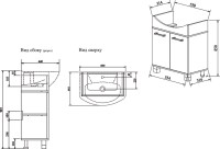 Тумба под раковину Sanflor Толедо 60 венге, орегон