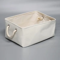 Корзина для белья Wasserkraft Weida WB-310-L бежевая, прямоугольная, текстиль