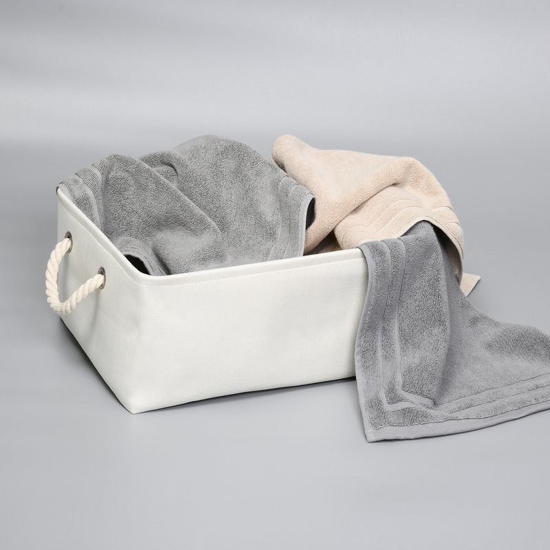 Корзина для белья Wasserkraft Weida WB-310-L бежевая, прямоугольная, текстиль