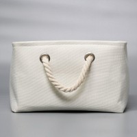 Корзина для белья Wasserkraft Weida WB-310-L бежевая, прямоугольная, текстиль