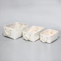 Корзина для белья Wasserkraft Weida WB-310-L бежевая, прямоугольная, текстиль