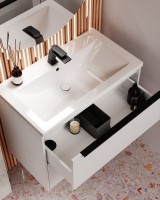 Мебель для ванной комнаты La Fenice Tesoro 80 платиновый белый