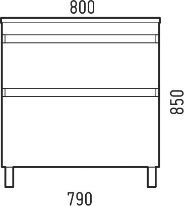 Тумба под раковину без столешницы Corozo Алабама 80, напольная