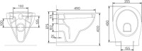 Комплект Унитаз подвесной Seramiksan Natura + Крышка + Инсталляция VitrA V-Fix Core 732-5800-01 с кнопкой смыва Root R 740-2280 хром
