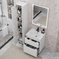 Мебель для ванной комнаты SanStar Lanciano 60 напольная, белая, раковина Dreja Грейс 60