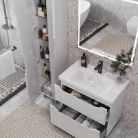 Мебель для ванной комнаты SanStar Lanciano 60 напольная, белая, раковина Dreja Грейс 60