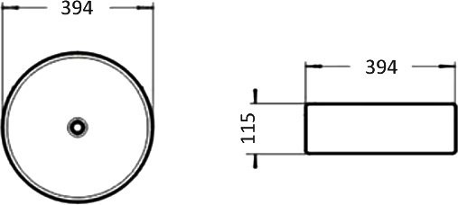 Накладная раковина Comforty 9110 39 см