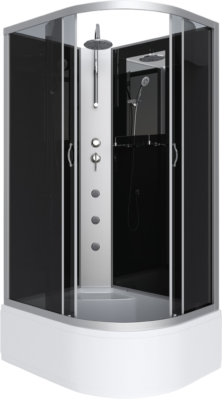 Душевая кабина Niagara Classic NG-2510-14LBKTG 120х80 см, без крыши, с гидромассажем и тропическим душем