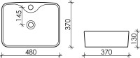 Накладная раковина Ceramicanova Element CN6033
