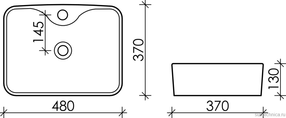 Накладная раковина Ceramicanova Element CN6033