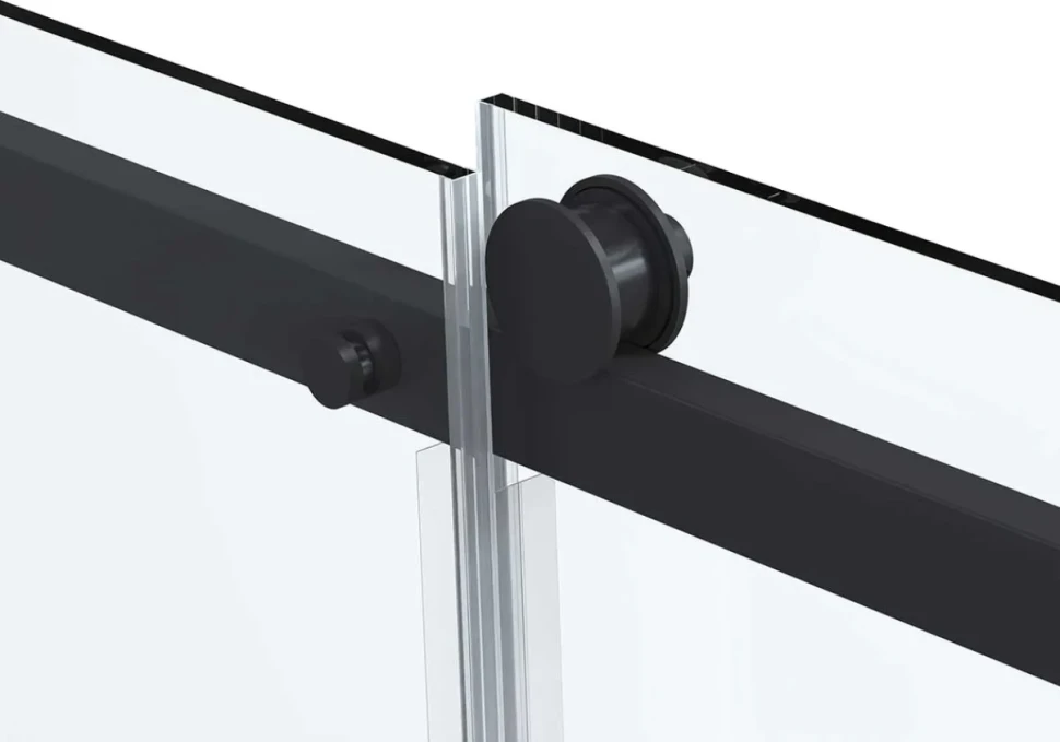Душевая дверь в нишу Vincea Como Soft VDS-1CS140CLB 140 см профиль черный