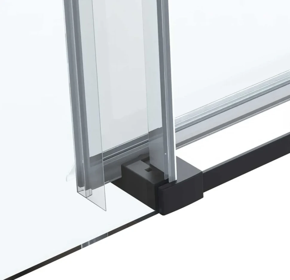 Душевая дверь в нишу Vincea Como Soft VDS-1CS140CLB 140 см профиль черный