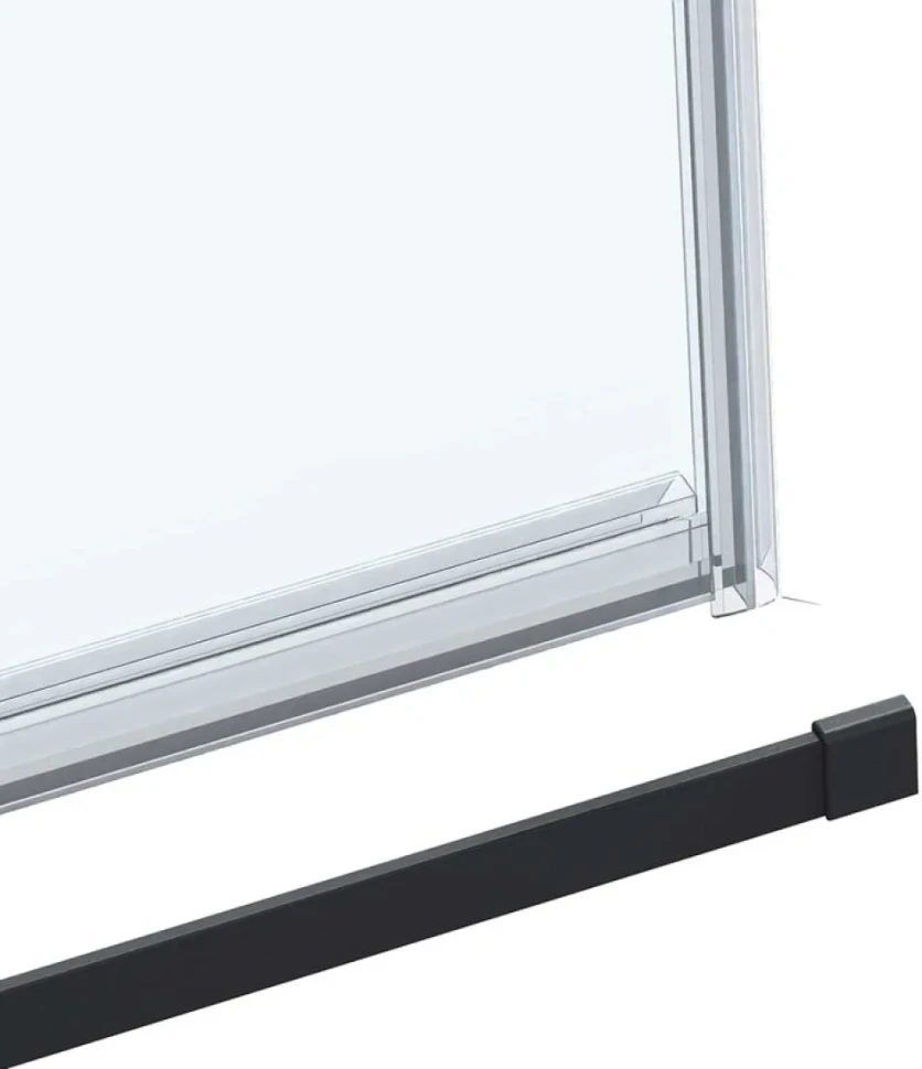 Душевая дверь в нишу Vincea Como Soft VDS-1CS140CLB 140 см профиль черный