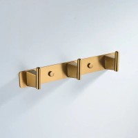 Крючки для ванной и кухни / планка с 3 крючками Shevanik SG5731G, золотой сатин Крючки для ванной и кухни / планка с 3 крючками Shevanik SG5731G, золотой сатин