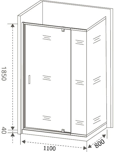 Душевой уголок Good Door Orion Orion WTW-PD+SP-G-CH 110x80