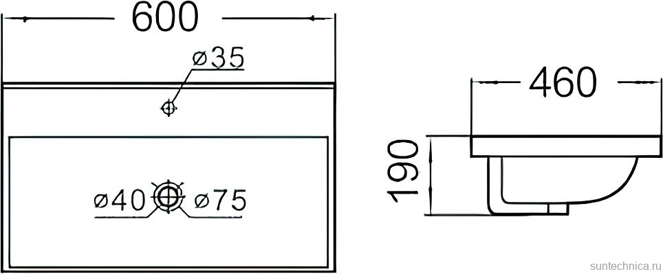 Мебельная раковина Comforty 8056