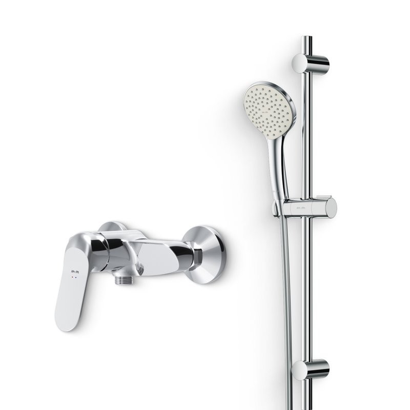 Душевой комплект Смеситель для душа AM.PM Sunny F85C20000 + Гарнитур Gem F0190000 хром